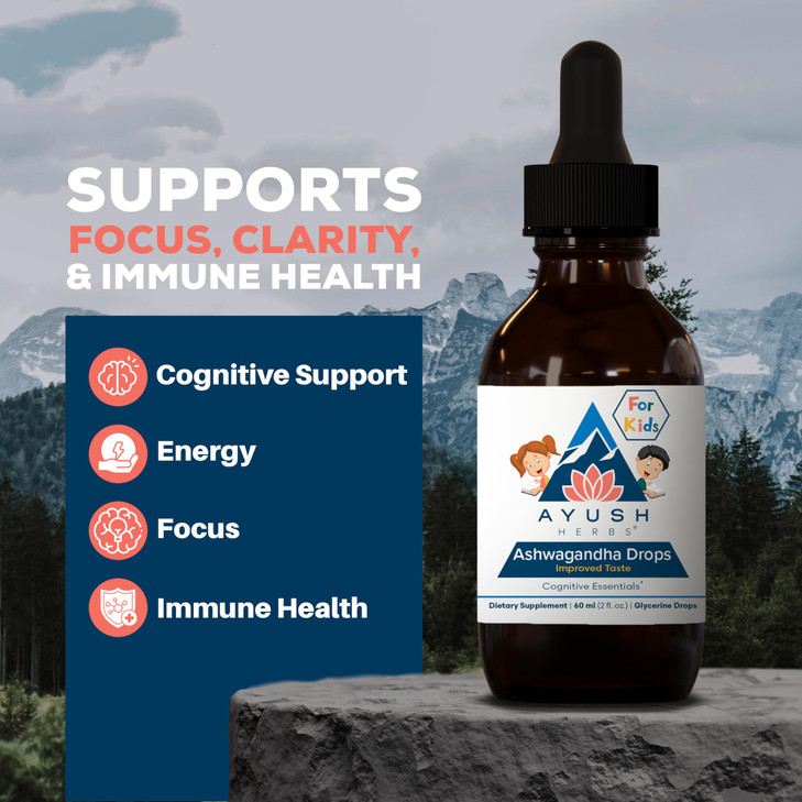 Ayush Herbs Ashwagandha Drops for Kids & Adults