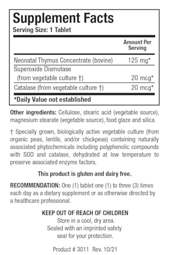 Biotics Research Cytozyme Thy Neonatal Thymus Concentrate, Supports Health
