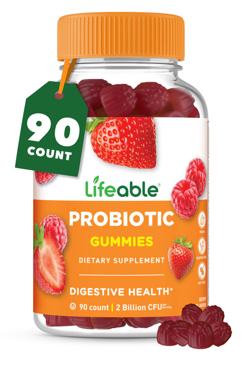 Lifeable Probiotics Gummies - 2 Billion CFU