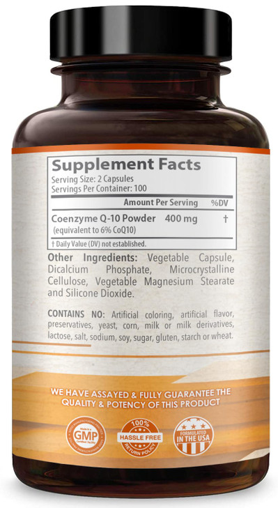 Coenzyme Q10 200mg CoQ10 Supplement