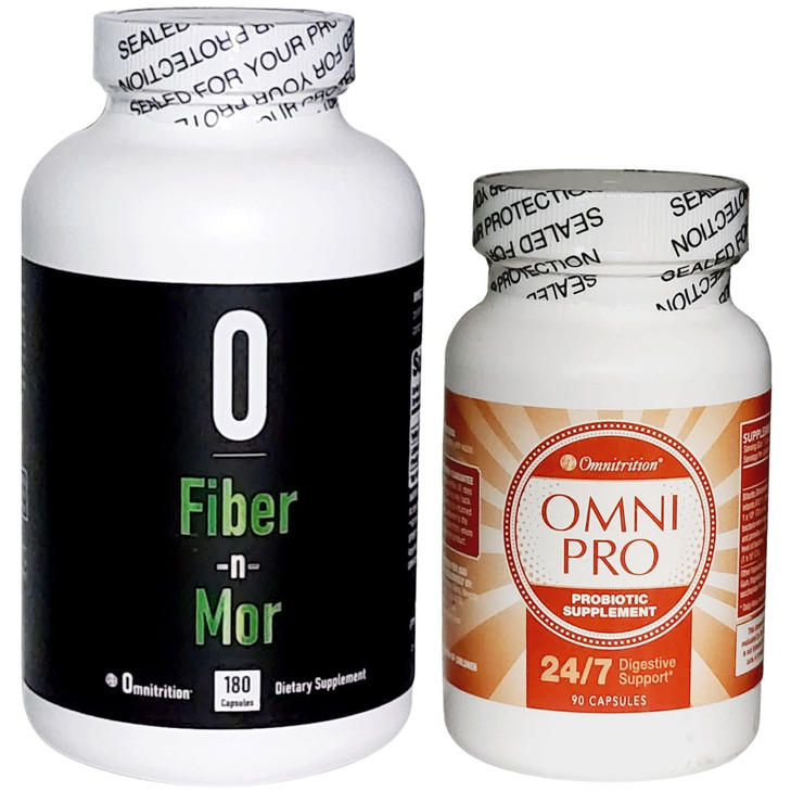 24/7 Digestive Support, Authentic Omnitrition (Bundle) Includes: Fiber~n~Mor