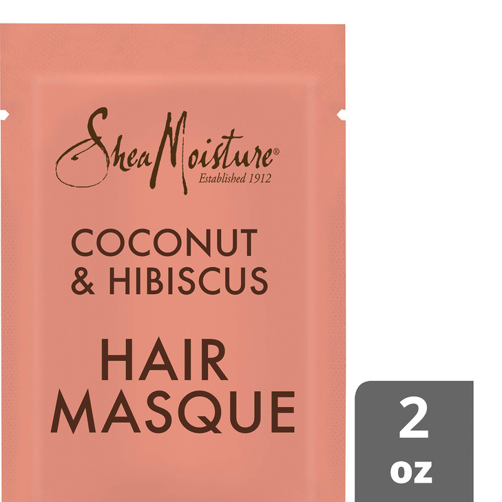 Sheamoisture Hair Masque for dry curls Coconut & Hibiscus hair mask with Shea Butter 2 oz
