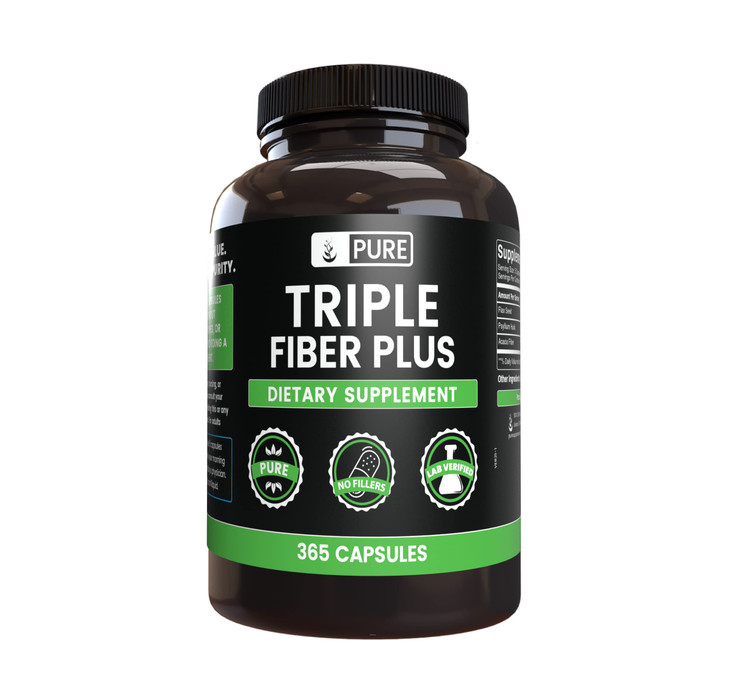 Pure Original Ingredients Triple Fiber (365 Capsules) No Magnesium Or Rice