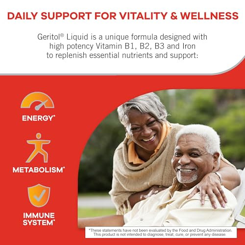 Geritol Liquid Vitamin and Iron Supplement, Energy Support, Contains High