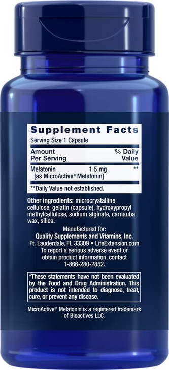 Life Extension Melatonin IR/XR, 120 Capsules (Pack of 2)