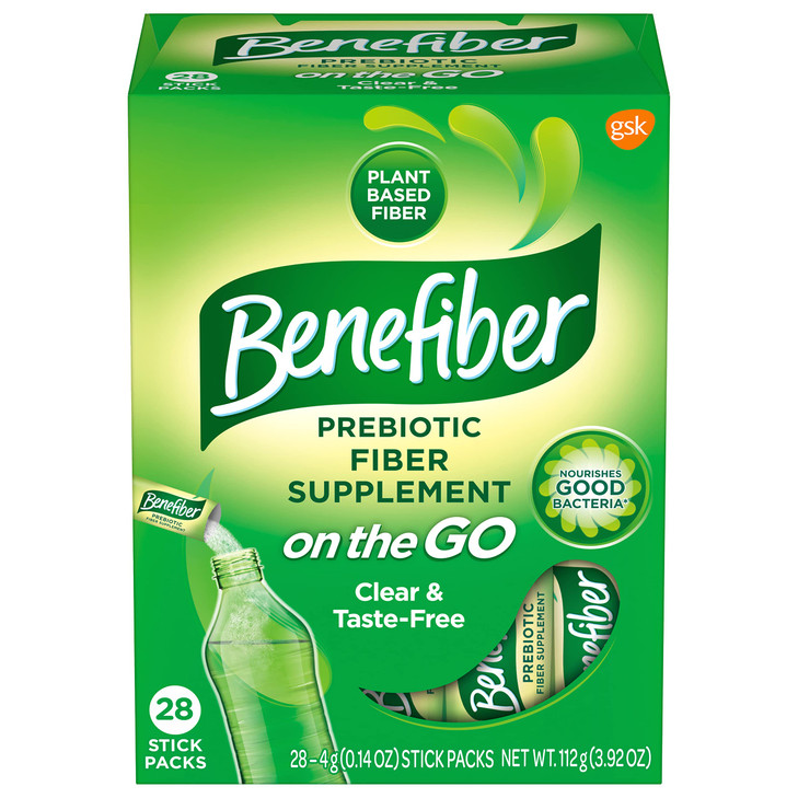 Benefiber On The Go Prebiotic Fiber Supplement Powder for Digestive Health