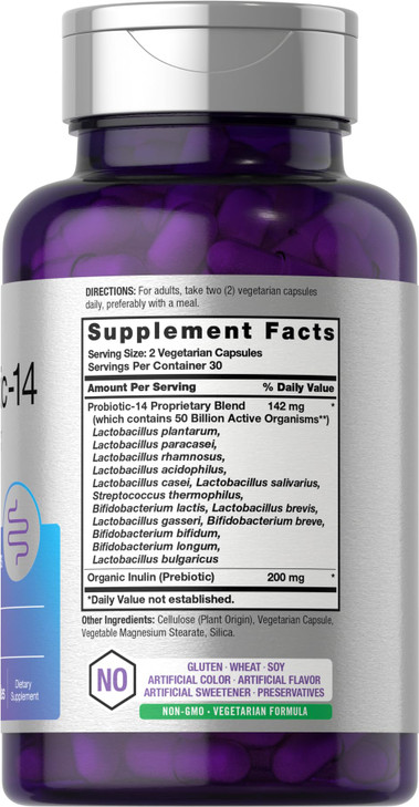 Horbaach Probiotics for Women and Men - 60 Capsules