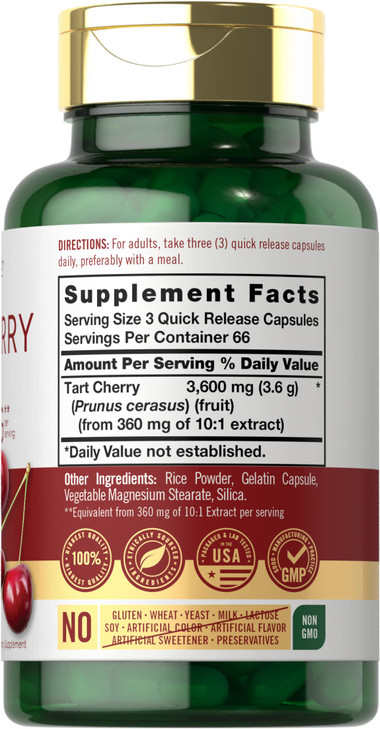 Carlyle Tart Cherry Extract Capsules - 200 Count