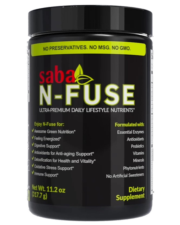 Saba N-Fuse: Super Greens for Immune Support, Digestion, & Energy (30 Servings)
