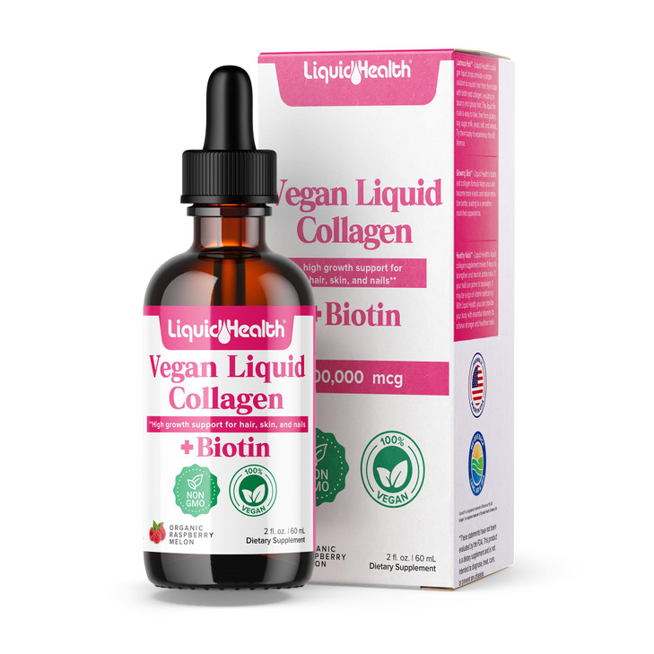 LIQUIDHEALTH 100% Vegan Collagen Plus Biotin 100,000mcg Liquid Drops