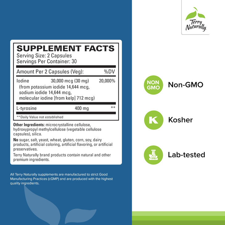 Terry Naturally Thyroid Care - Immune Health & Energy Support Formula