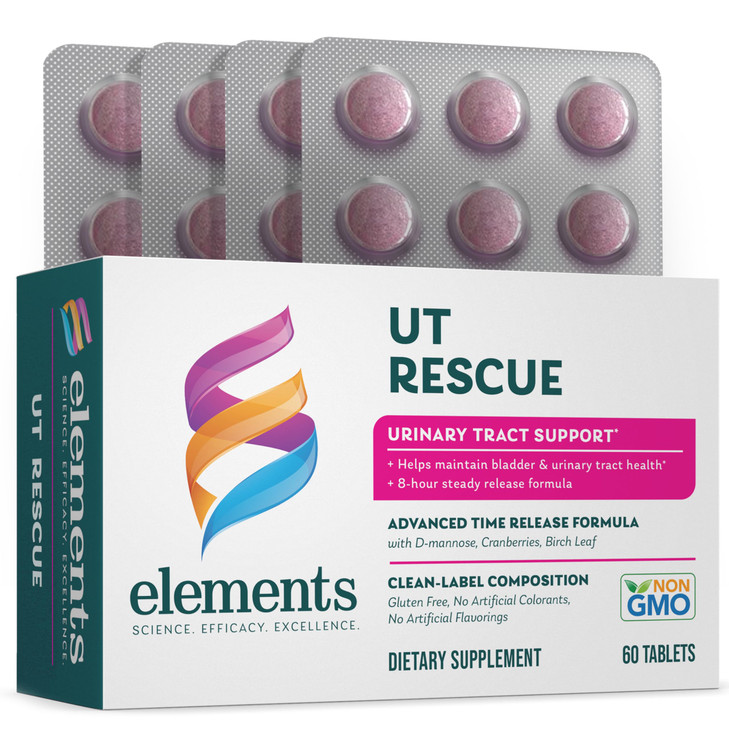 Elements UT Rescue, 60 Tablets (30 Day Supply), Urinary Tract Support