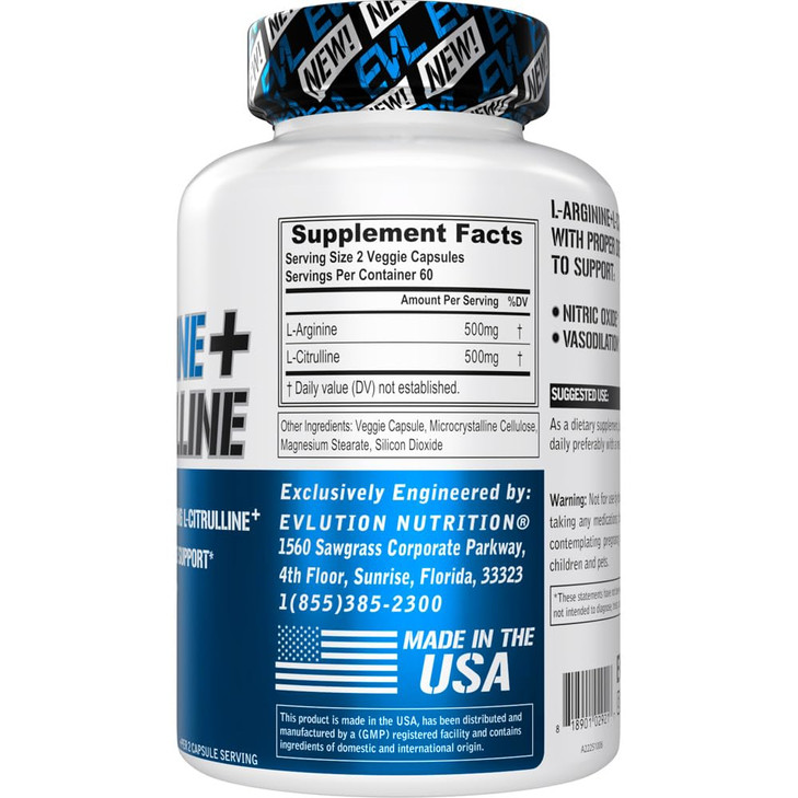 Evlution Nutrition L-Arginine + L-Citrulline