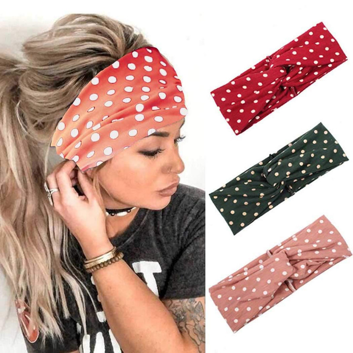 YBSHIN Boho Criss Cross Headbands African Head Scarfs Yoga Sweatbands Hair Wears Elastic Head Wraps Floral Printed Hair Bands for Women and Girls (St