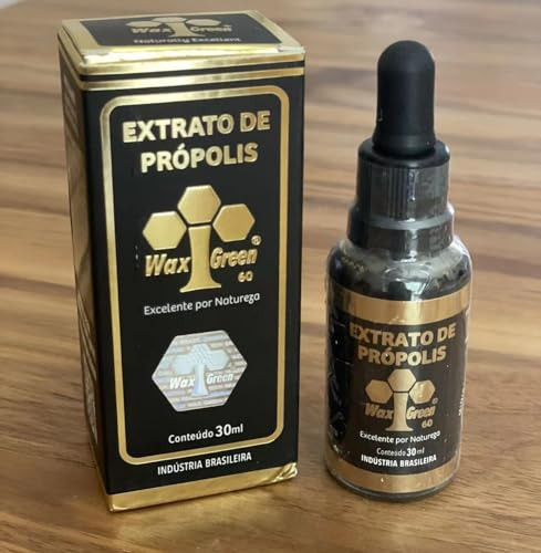 1 Box of 8 Bottles Wax Green Propolis Extract Brazilian N10 60% Wax Free Liquid