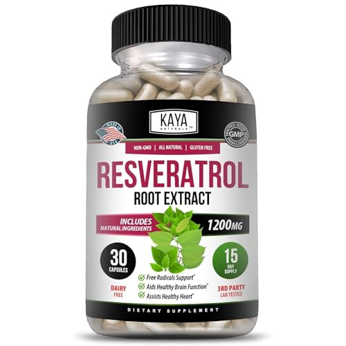 Kaya Naturals - Resveratrol Capsules - Anti Aging Supplement