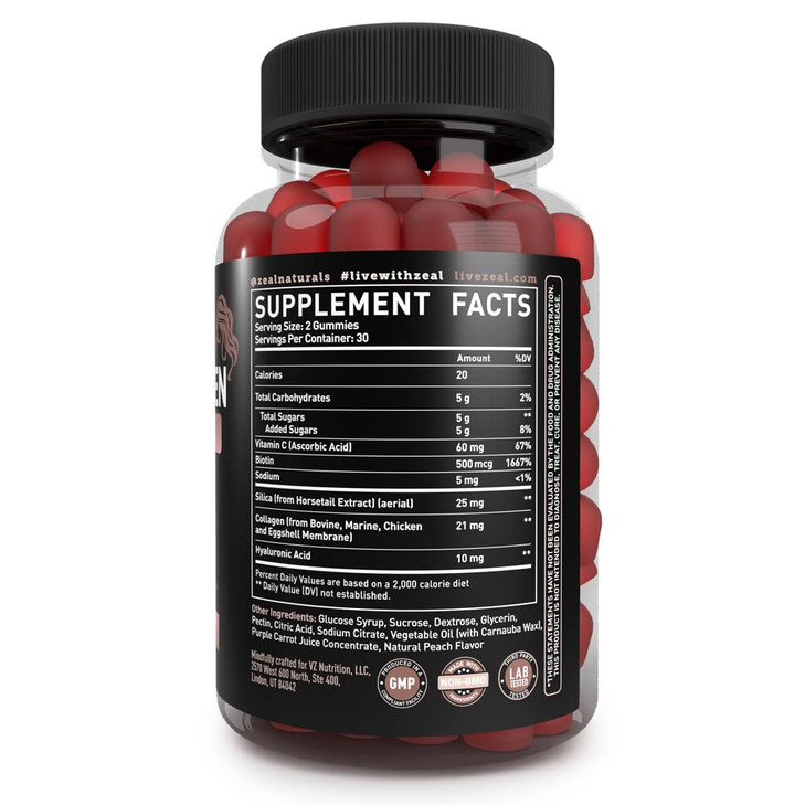 Multi Collagen Peptide Gummies (1, 2, 3, 5 & 10) + Vitamin C + Biotin +