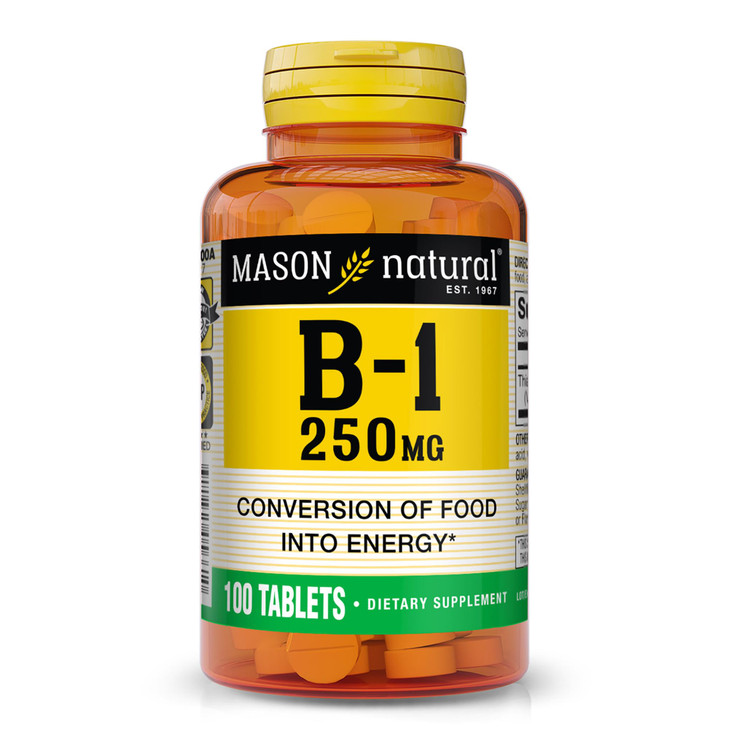 MASON NATURAL Vitamin B,1 Thiamine 250 mg, 100 Day Supply Dietary Supplement