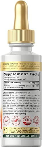Carlyle Liquid Vitamin D3 - 5000 IU (125 mcg) - 2 oz