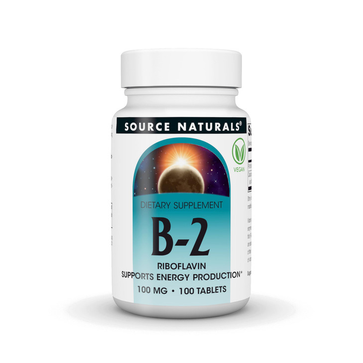 Source Naturals Vitamin B-2 Riboflavin 100 mg Supports Energy Production