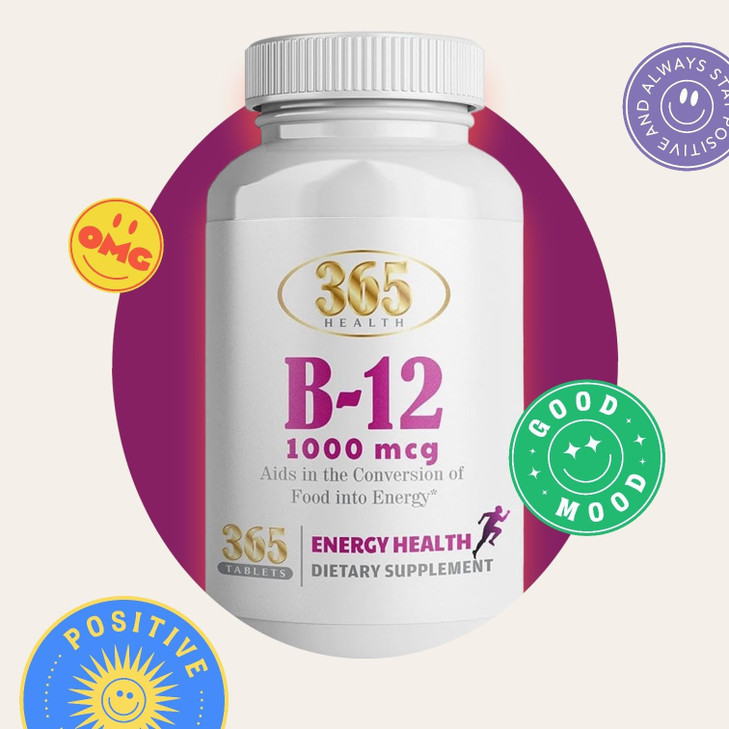 365 Health by HEALTHLIFE Vitamin B12 1000mcg Tablets, Support Energy Conversion