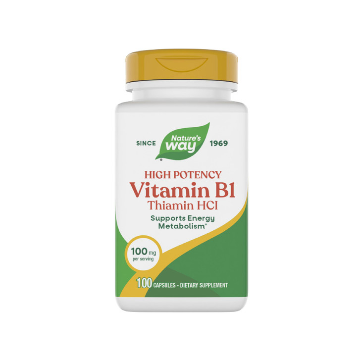 Nature's Way Vitamin B1, High Potency, 100 mg Thiamin per Serving, Thiamin HCl