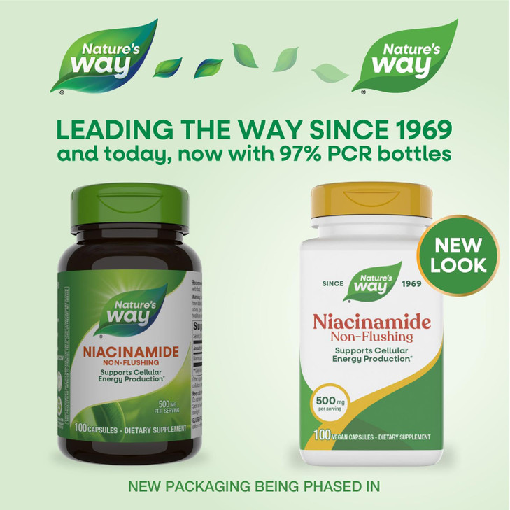 Nature's Way Niacinamide, Non-Flushing Vitamin B3, Supports Cellular Energy*