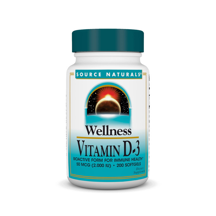 Source Naturals Wellness Vitamin D-3 2000 iu Bioactive Form for Immune Health*