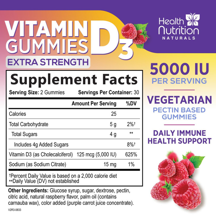 Vitamin D3 Gummies 5000 IU (125 mcg)