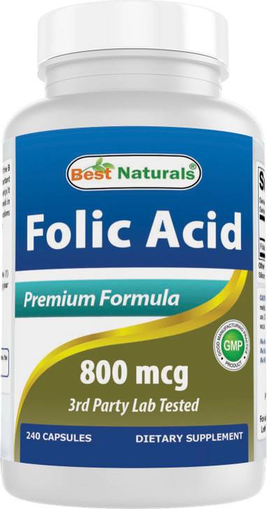 Best Naturals Folic Acid 800 mcg 240 Capsules