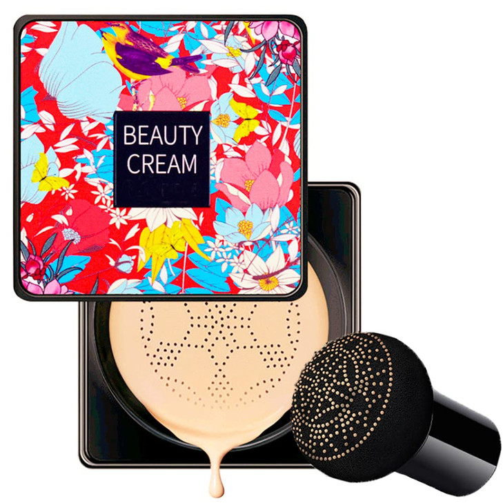 ZDHSOY Mushroom Head Air Cushion CC Cream, Mushroom Head Air Cushion BB Cream/Air Cushion CC Cream/Concealer Long Lasting Nude Makeup Foundation,Oil