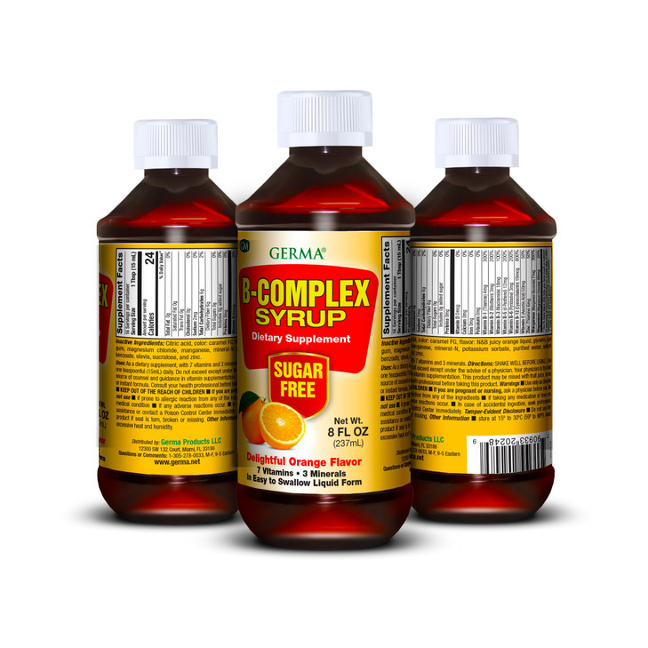 Germa B-Complex Syrup. Dietary Supplement. Bone Health, Growth and Development