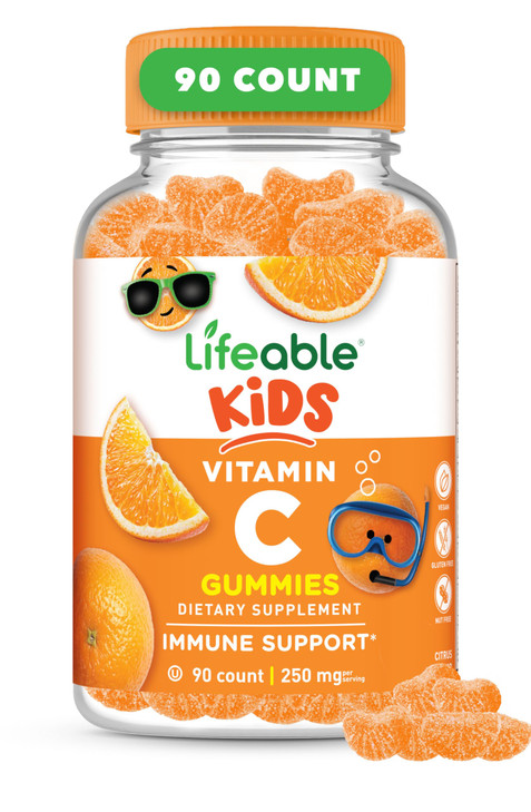 Lifeable Kids Vitamin C Gummies - 250mg - Great Tasting VIT C