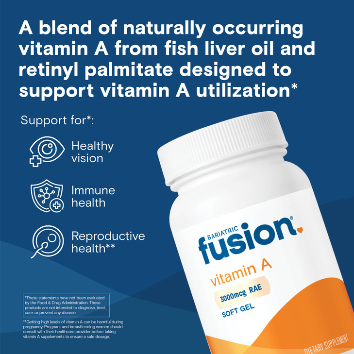 Bariatric Fusion Vitamin A, 3000 mcg of Retinyl Palmitate, Post Bariatric