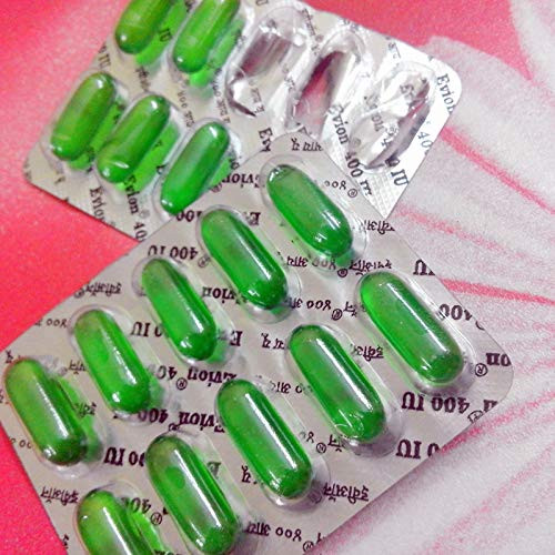 Evion Vitamin E Capsule for Face, Hair, Pimple, Glowing Skin, Dark Circles, Skin