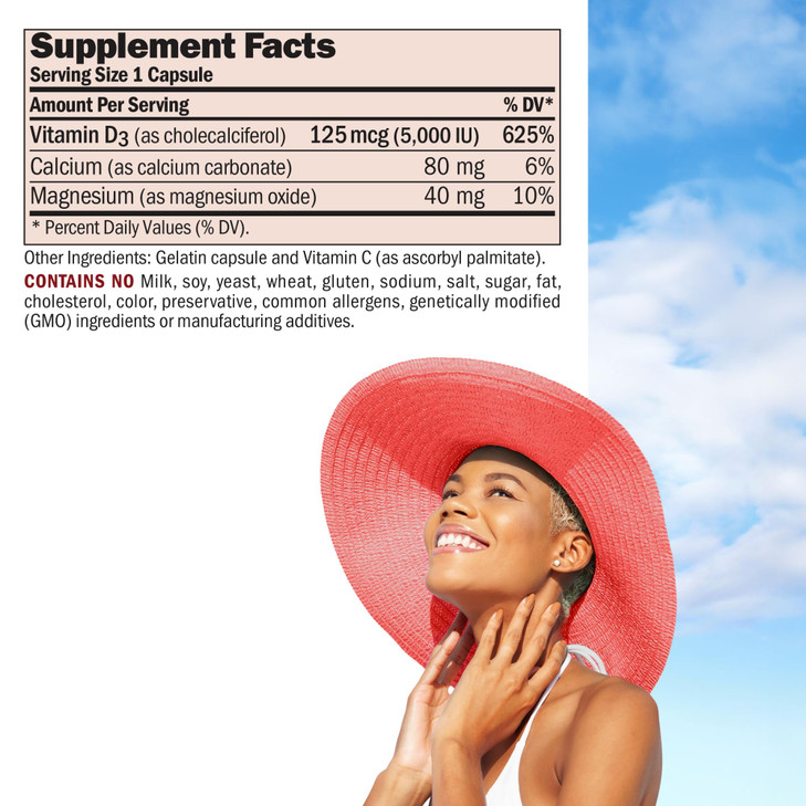 ANDREW LESSMAN Vitamin D3 5000 IU 60 Capsules