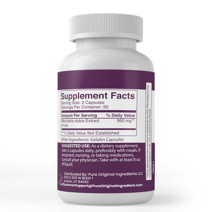 Pure Original Ingredients Camu Camu Berry, (100 Capsules) Always Pure, No