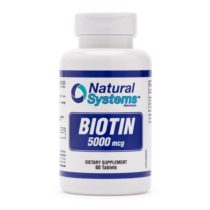 Biotin 60 Tablets 5000 mcg by Natural Systems