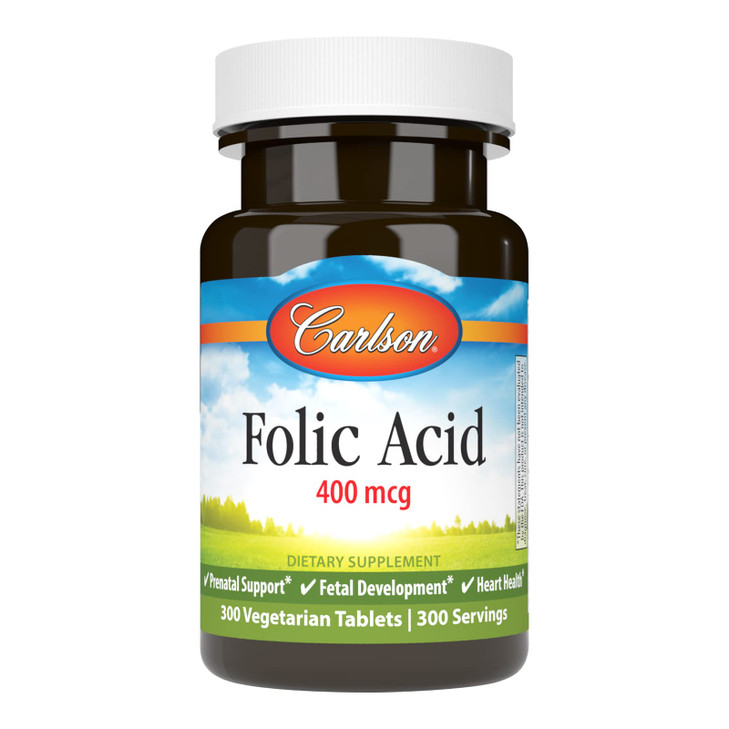 Carlson - Folic Acid, 400 mcg, Provides Important
