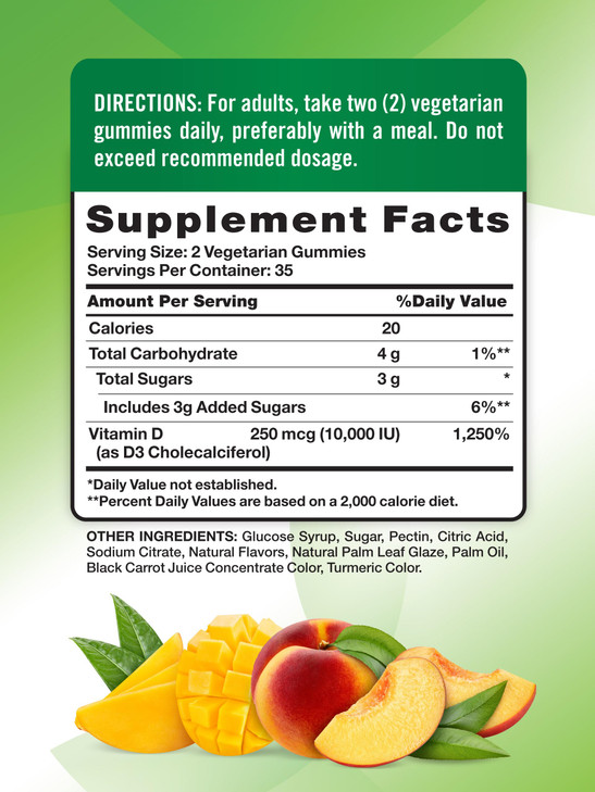 Nature's Truth Vitamin D3 Gummies - 10000 IU - 70 Count