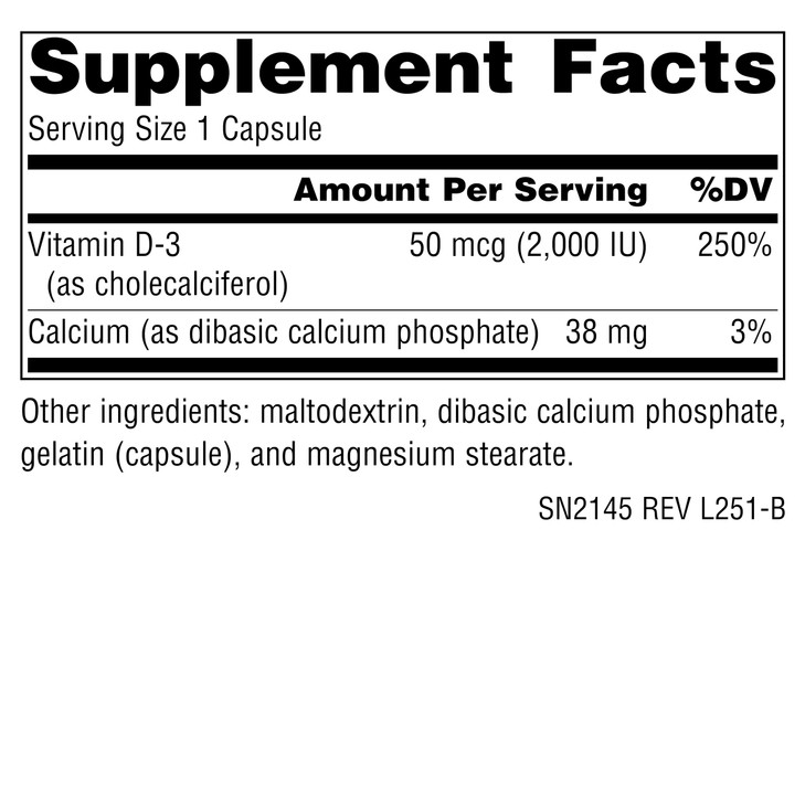 Source Naturals Vitamin D-3, Bioactive Form for Bone & Immune Health*, 50 mcg
