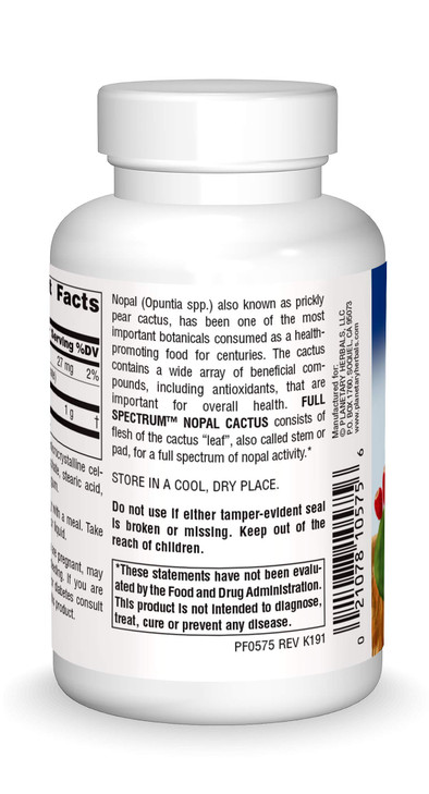Planetary Herbals Full Spectrum Nopal Cactus 1000mg Prickly Pear Cactus