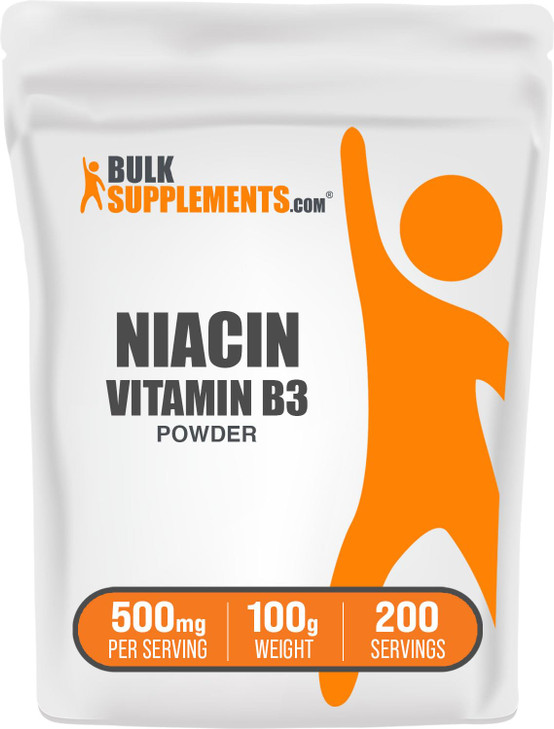 BulkSupplements.com Niacin Powder - Vitamin B3 Supplement, Niacin Flush