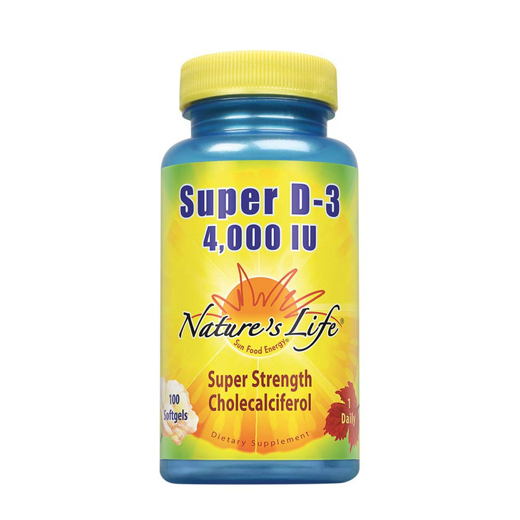 Nature's Life Super D-3 4000 IU - High Potency Vitamin D Supplement