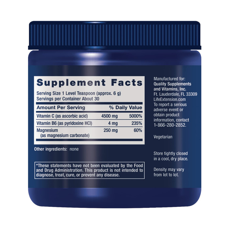 Life Extension Effervescent Vitamin C Magnesium Crystals, immediate Relief