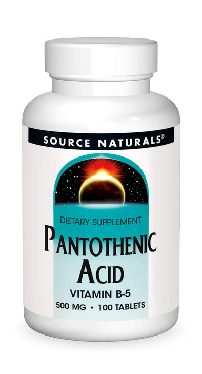 Source Naturals Pantothenic Acid 500 mg Vitamin B-5 Dietary Supplement