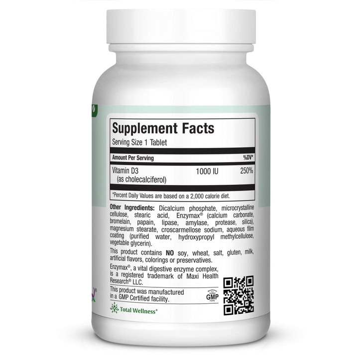 Maxi Health Vitamin D3 1000 IU Dietary Supplement