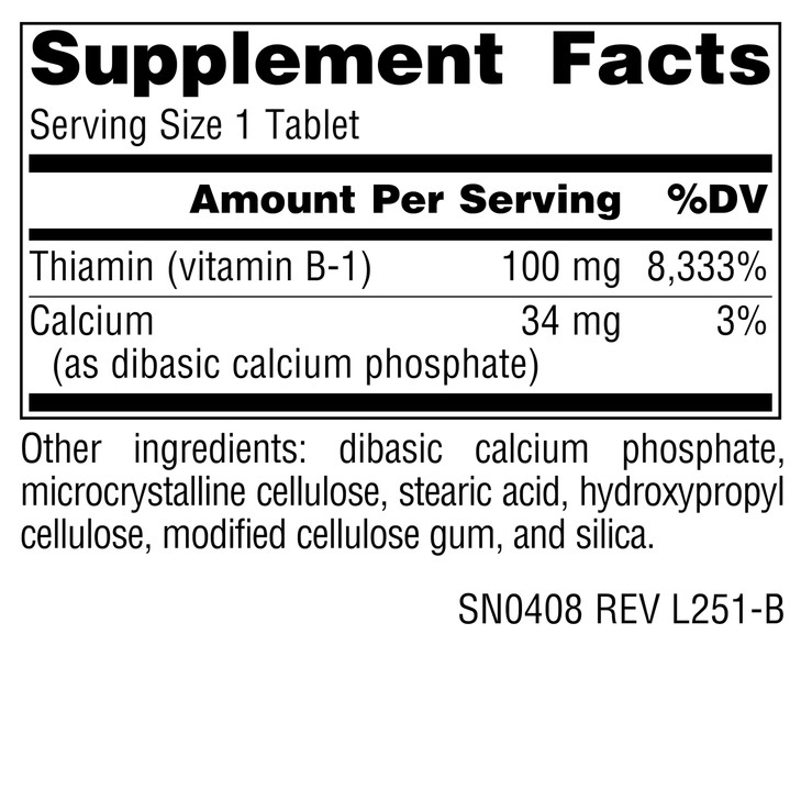 Source Naturals Vitamin B-1, Thiamin, Supports Energy Production