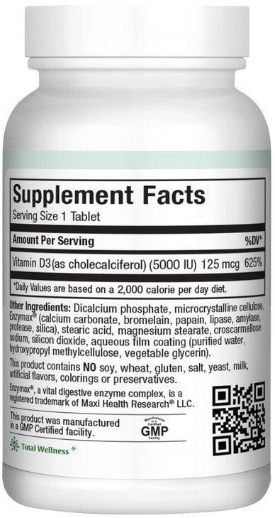 Vitamin D3 5000 IU (125 mcg)