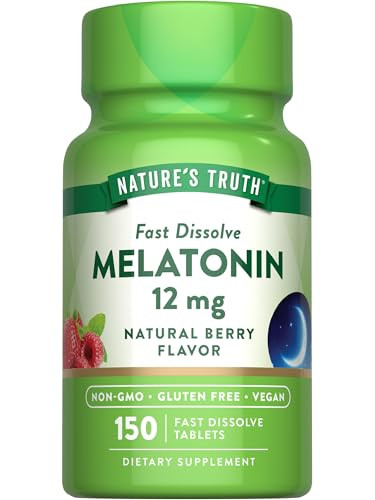 Nature's Truth Melatonin 12 mg - 150 Tablets - Quick Dissolve